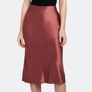 Madewell Satin Slip Midi Skirt